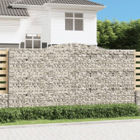 Produktbild för Gabion bågformad 400x30x200/220 cm galvaniserat järn