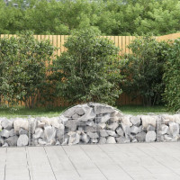 Produktbild för Gabion bågformad 200x50x40/60 cm galvaniserat järn