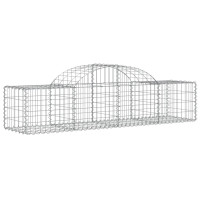 Produktbild för Gabion bågformad 200x50x40/60 cm galvaniserat järn