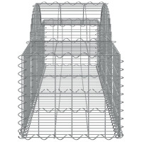 Produktbild för Gabion bågformad 200x50x40/60 cm galvaniserat järn