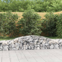 Produktbild för Gabion bågformad 400x50x40/60 cm galvaniserat järn