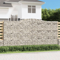 Produktbild för Gabion bågformad 400x50x200/220 cm galvaniserat järn