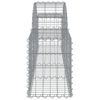 Produktbild för Gabion bågformad 200x30x40/60 cm galvaniserat järn