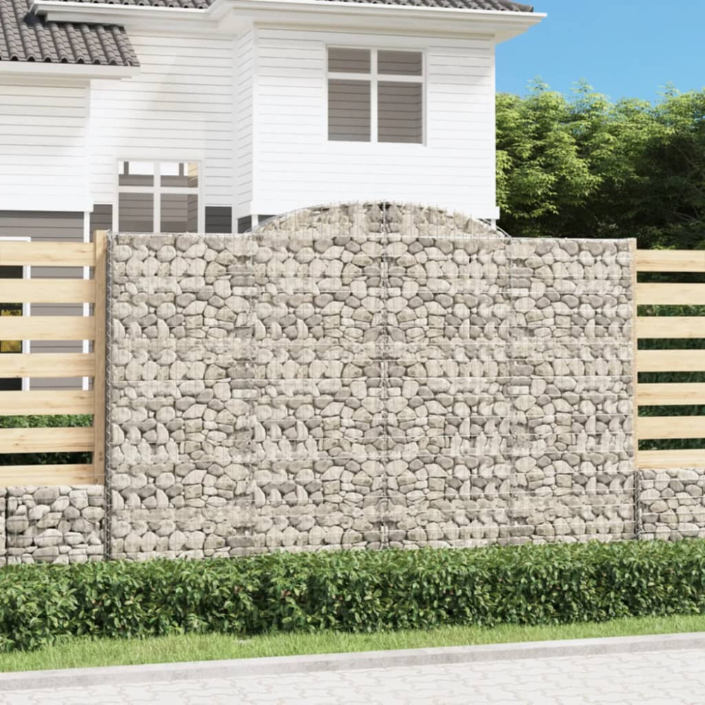Produktbild för Gabion bågformad 300x30x200/220 cm galvaniserat järn