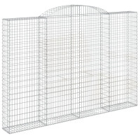 Produktbild för Gabion bågformad 300x30x200/220 cm galvaniserat järn