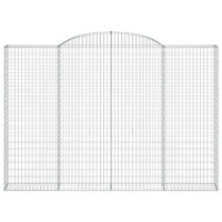 Produktbild för Gabion bågformad 300x30x200/220 cm galvaniserat järn