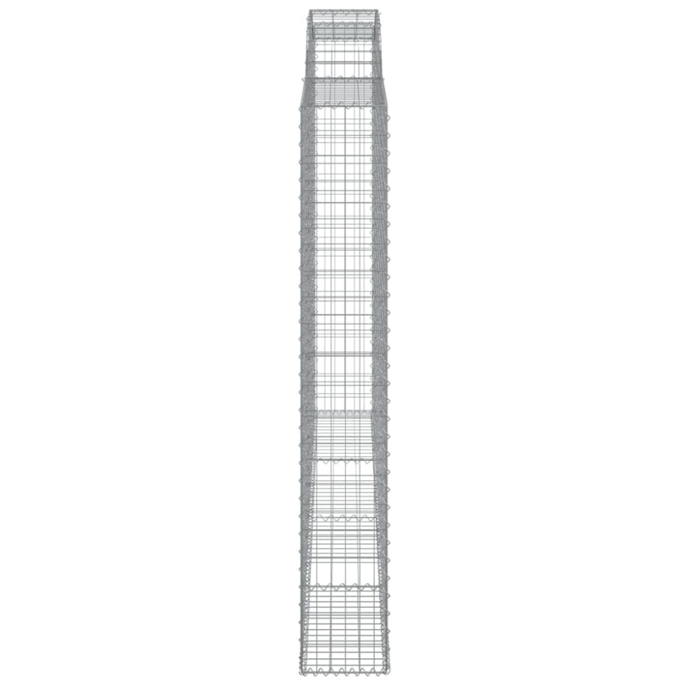 Produktbild för Gabion bågformad 300x30x200/220 cm galvaniserat järn