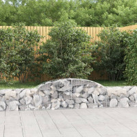 Produktbild för Gabion bågformad 300x30x40/60 cm galvaniserat järn