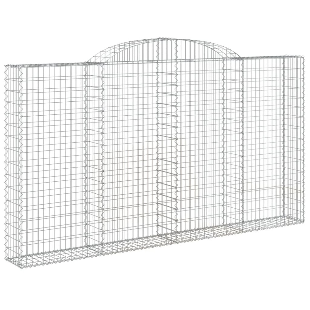 Produktbild för Gabion bågformad 300x30x160/180 cm galvaniserat järn