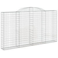 Produktbild för Gabion bågformad 300x30x160/180 cm galvaniserat järn
