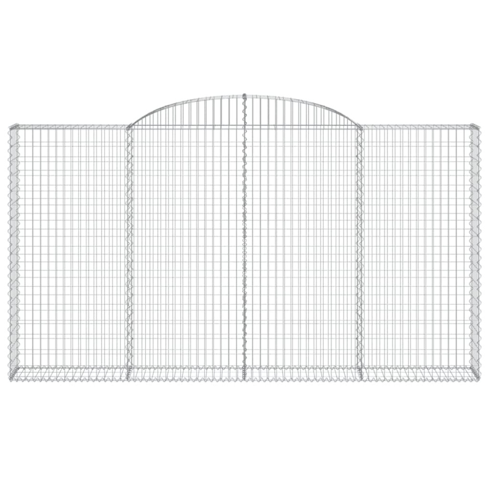 Produktbild för Gabion bågformad 300x30x160/180 cm galvaniserat järn