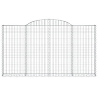 Produktbild för Gabion bågformad 300x30x160/180 cm galvaniserat järn
