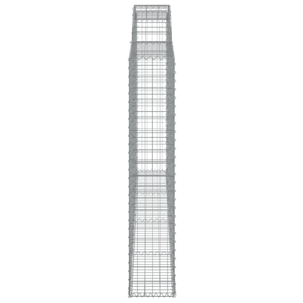 Produktbild för Gabion bågformad 300x30x160/180 cm galvaniserat järn