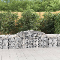 Produktbild för Gabion bågformad 300x50x60/80 cm galvaniserat järn