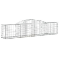 Produktbild för Gabion bågformad 300x50x60/80 cm galvaniserat järn