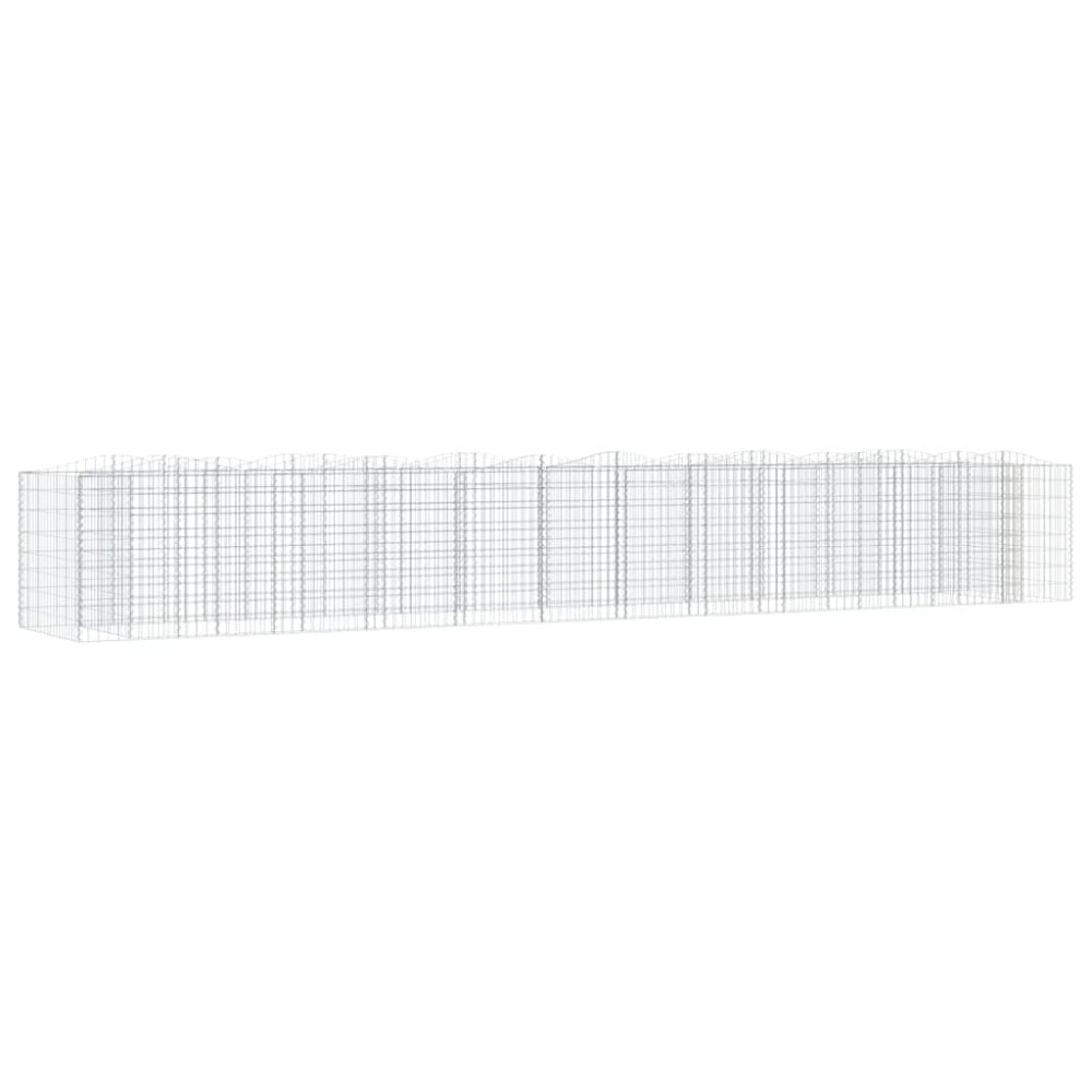 Produktbild för Upphöjd planteringsgabion 600x100x100 cm galvaniserat järn