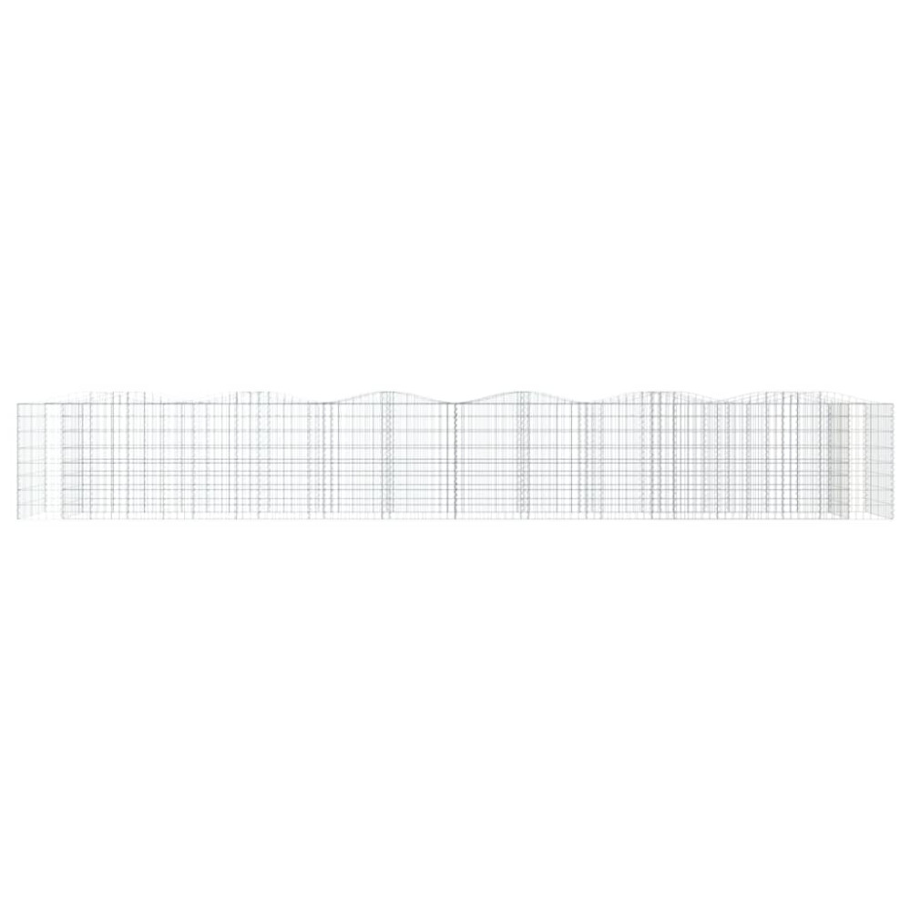 Produktbild för Upphöjd planteringsgabion 600x100x100 cm galvaniserat järn