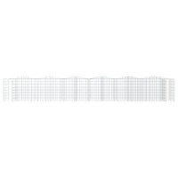 Produktbild för Upphöjd planteringsgabion 600x100x100 cm galvaniserat järn