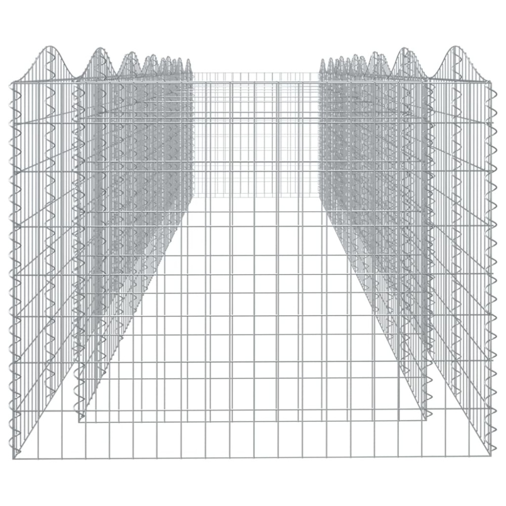 Produktbild för Upphöjd planteringsgabion 600x100x100 cm galvaniserat järn