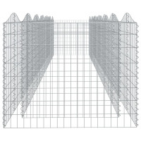 Produktbild för Upphöjd planteringsgabion 600x100x100 cm galvaniserat järn