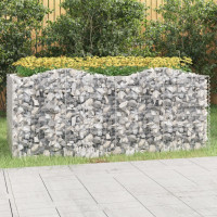 Produktbild för Upphöjd planteringsgabion 200x100x100 cm galvaniserat järn