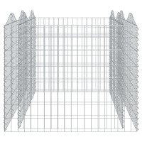 Produktbild för Upphöjd planteringsgabion 200x100x100 cm galvaniserat järn