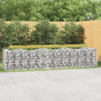 Produktbild för Upphöjd planteringsgabion 400x100x100 cm galvaniserat järn