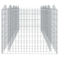 Produktbild för Upphöjd planteringsgabion 400x100x100 cm galvaniserat järn