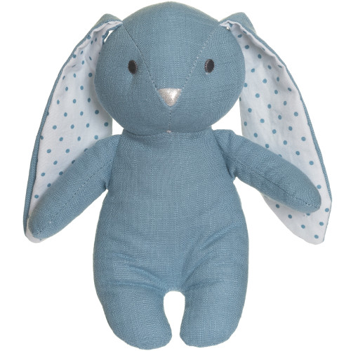 Teddykompaniet Elina, kanin i bomull & linnemix, himmelsblå