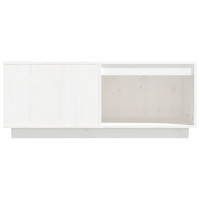 Produktbild för Soffbord vit 100x101x40,5 cm massiv furu