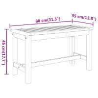 Produktbild för Trädgårdsbänk 80x35x45 cm massivt akaciaträ