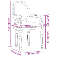 Produktbild för Matstol mörkgrå 54x56x96,5 cm sammet