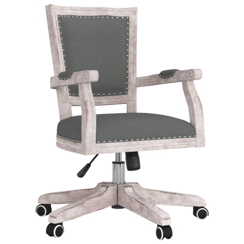 Produktbild för Snurrbar kontorsstol mörkgrå tyg