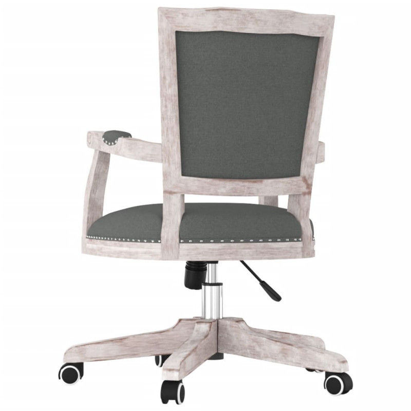 Produktbild för Snurrbar kontorsstol mörkgrå tyg