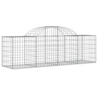 Produktbild för Gabion bågformad 200x50x60/80 cm galvaniserat järn