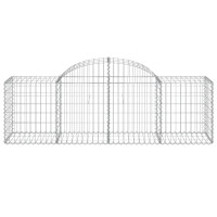 Produktbild för Gabion bågformad 200x50x60/80 cm galvaniserat järn