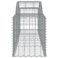 Produktbild för Gabion bågformad 200x50x60/80 cm galvaniserat järn