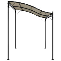 Miniatyr av produktbild för Paviljong gräddvit 2x2,3 m 180 g/m² tyg och stål