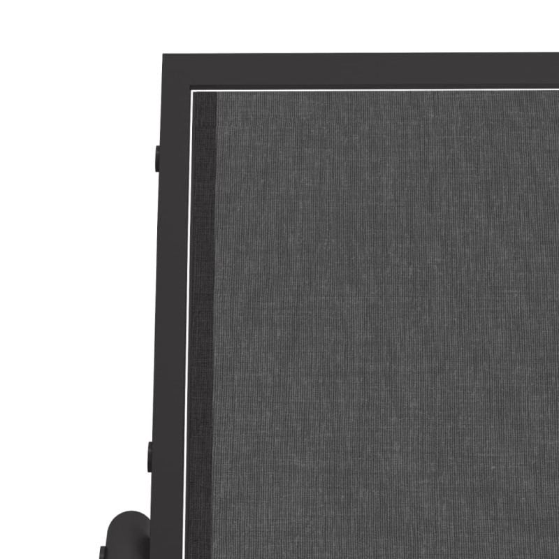 Produktbild för Gungbänk svart 120,5x76x86,5 cm textilene&stål