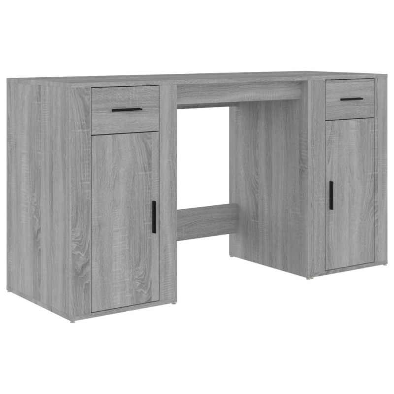Produktbild för Skrivbord med skåp grå sonoma konstruerat trä