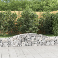 Produktbild för Gabion bågformad 400x30x40/60 cm galvaniserat järn