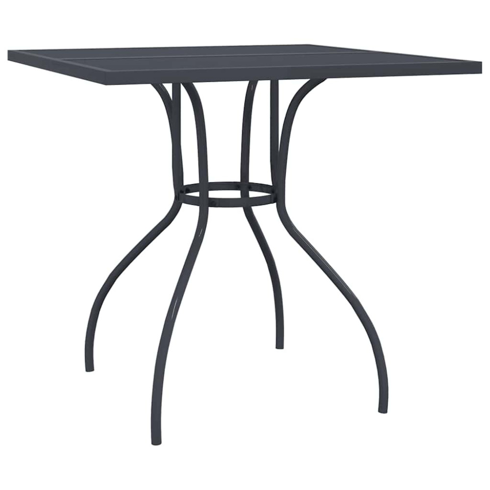 Produktbild för Trädgårdsbord antracit 80x80x72,5 cm stålnät