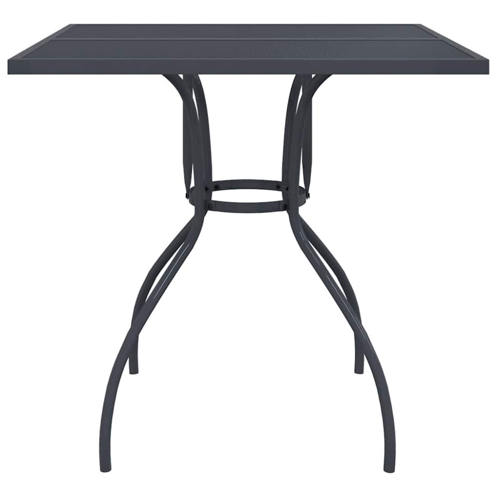 Produktbild för Trädgårdsbord antracit 80x80x72,5 cm stålnät