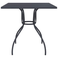 Produktbild för Trädgårdsbord antracit 80x80x72,5 cm stålnät
