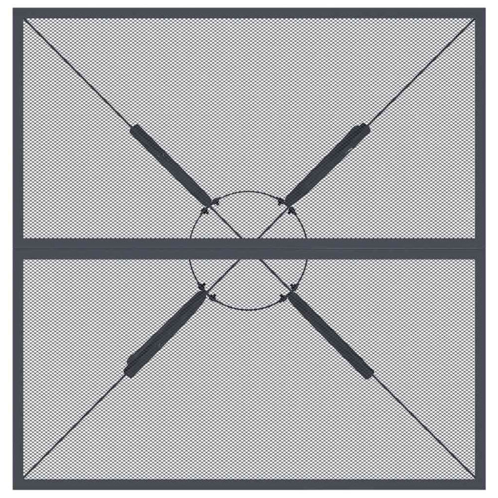 Produktbild för Trädgårdsbord antracit 80x80x72,5 cm stålnät