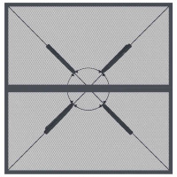 Produktbild för Trädgårdsbord antracit 80x80x72,5 cm stålnät