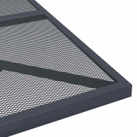 Produktbild för Trädgårdsbord antracit 80x80x72,5 cm stålnät