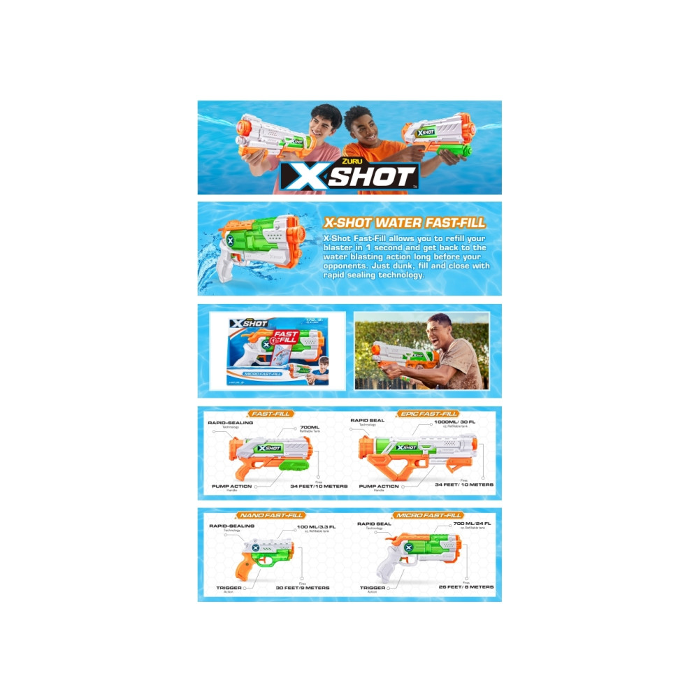 Produktbild för Zuru X-Shot Water Warfare - Micro Fast-Fill Water Blaster