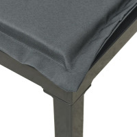 Miniatyr av produktbild för Trädgårdsstol hörn med dynor 2 st svart&grå konstrotting