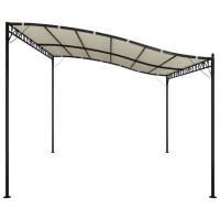 Produktbild för Paviljong gräddvit 4x3 m 180 g/m² tyg och stål